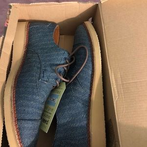 Toms navy blue Denim men shoes